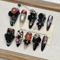 Gothic Style Handmade Press On Nails 10pcs